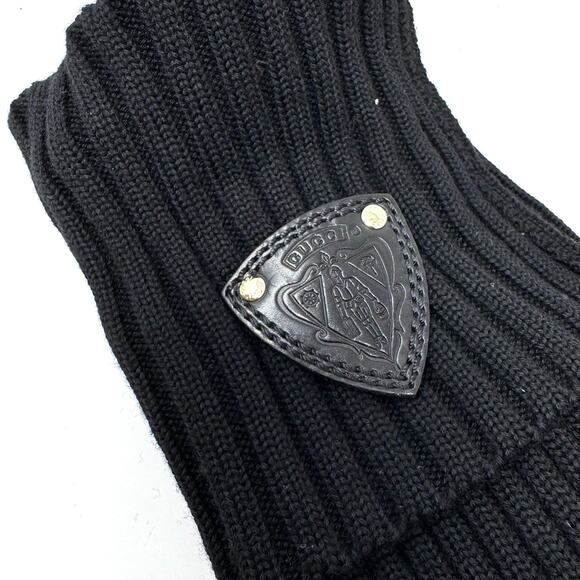 Gucci Knit-Sock Black Leather Wedge Boots - Picture 5 of 13